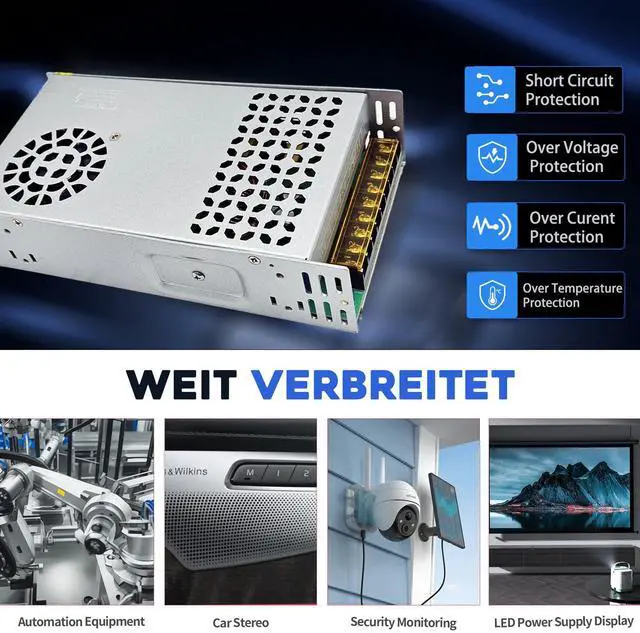 Alt view image 7 of 7 - 110V AC to DC 24V Converter 120V to 24V 15A 360W Power Supply | 15A 360W Switching Power Supply for LED Strip Motor Pump CCTV Camera System Car Stereo 3D Printer