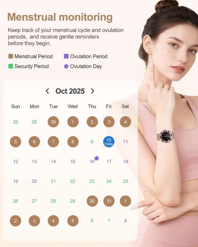 Alt view image 2 of 6 - Smart Watches for Women, IP68 Waterproof Fitness Tracker, Answer/Make Calls, 100+ Sport Modes, Heart Rate/Sleep/Steps Monitor for Android Phones and iPhone (Rose Gold)