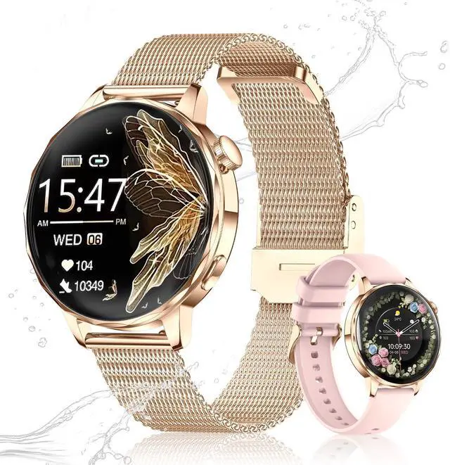 Main image of Smart Watches for Women, IP68 Waterproof Fitness Tracker, Answer/Make Calls, 100+ Sport Modes, Heart Rate/Sleep/Steps Monitor for Android Phones and iPhone (Rose Gold)