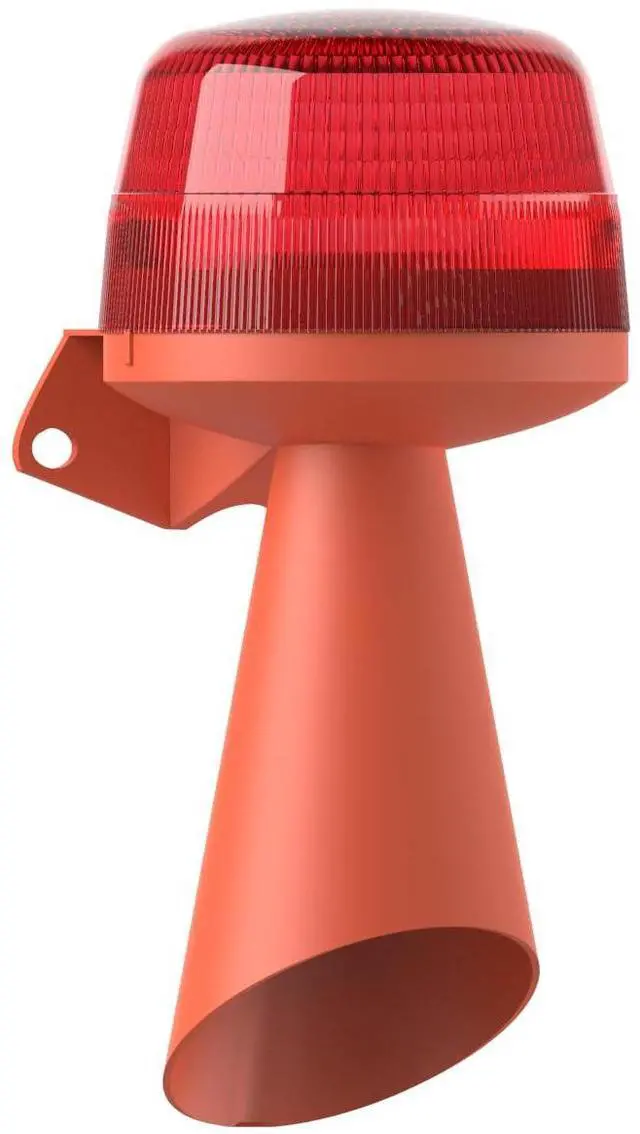 Main image of Brand SMD LED Warning Light Built with 10 Changeable Tone Electronic Siren Multifunction Steady Blinking Flasher Working Mode Alarm Siren Sounder Light Beacon (Red, 110-220VAC)