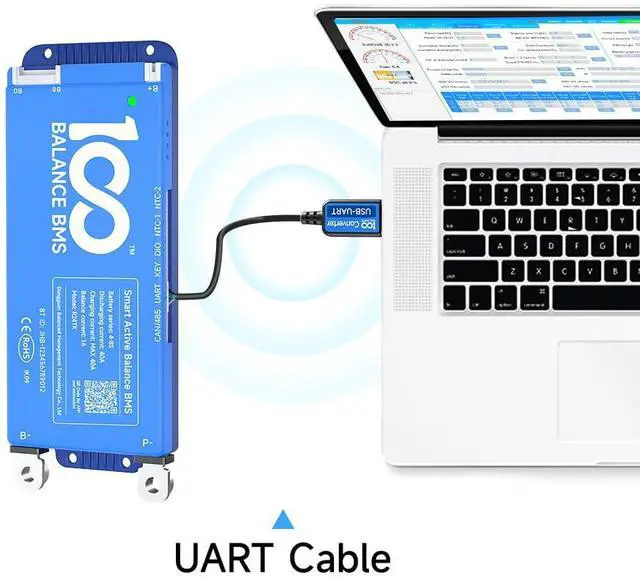Alt view image 6 of 6 - 100BALANCE UART to USB Cable 6pin GH1.25 for Smart Active Balance BMS