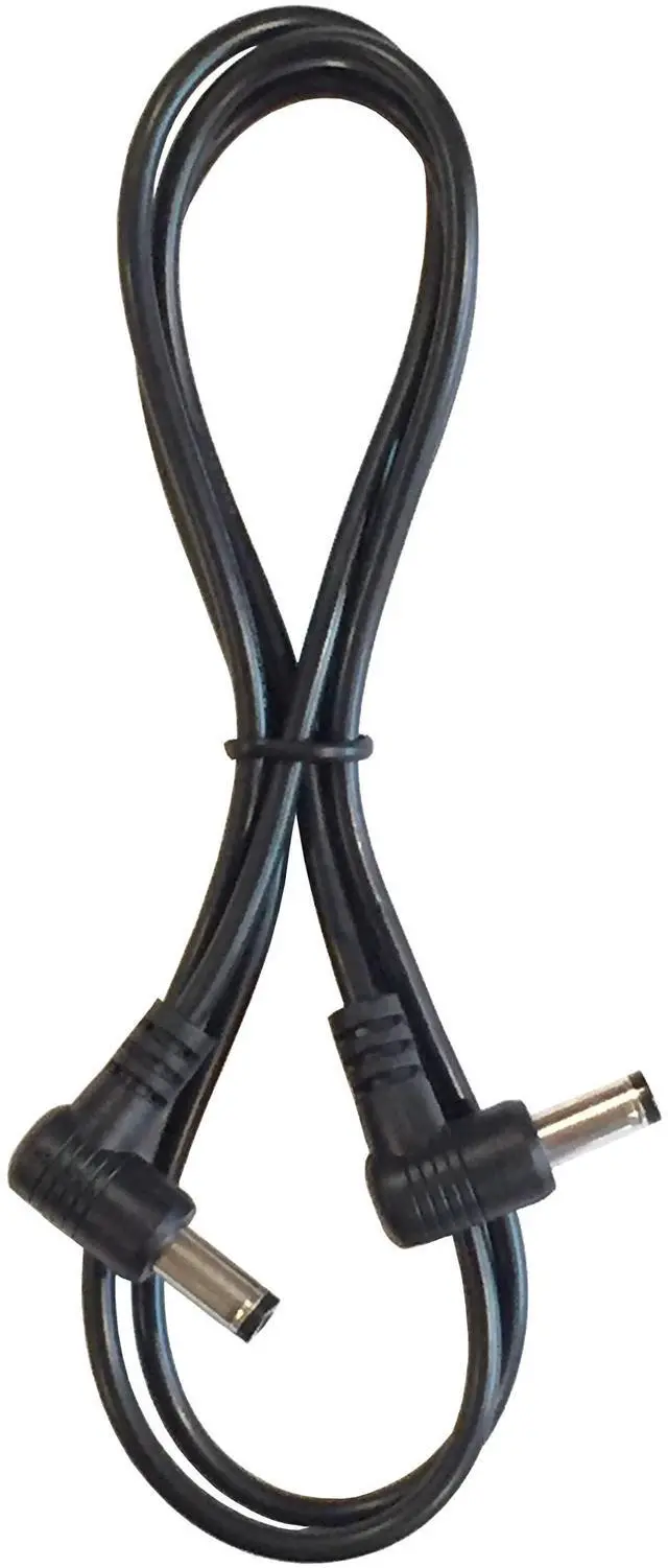 Alt view image 2 of 2 - (3) Pack 3 Foot Right Angle DC Power 5.5mm x 2.1mm Patch Cables Wire Male to Male