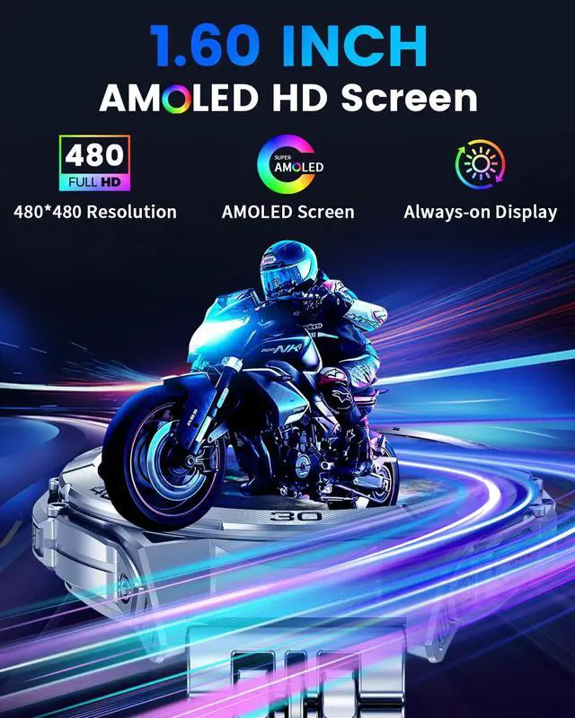 Alt view image 3 of 6 - Military Smart Watches for Men with Bluetooth Call, 1.6" AMOLED Waterproof Smartwatch with Flashlight, 116 Sport Modes, 900mAh Heart Rate/SpO2/Sleep Monitor Fitness Tracker for Android iOS