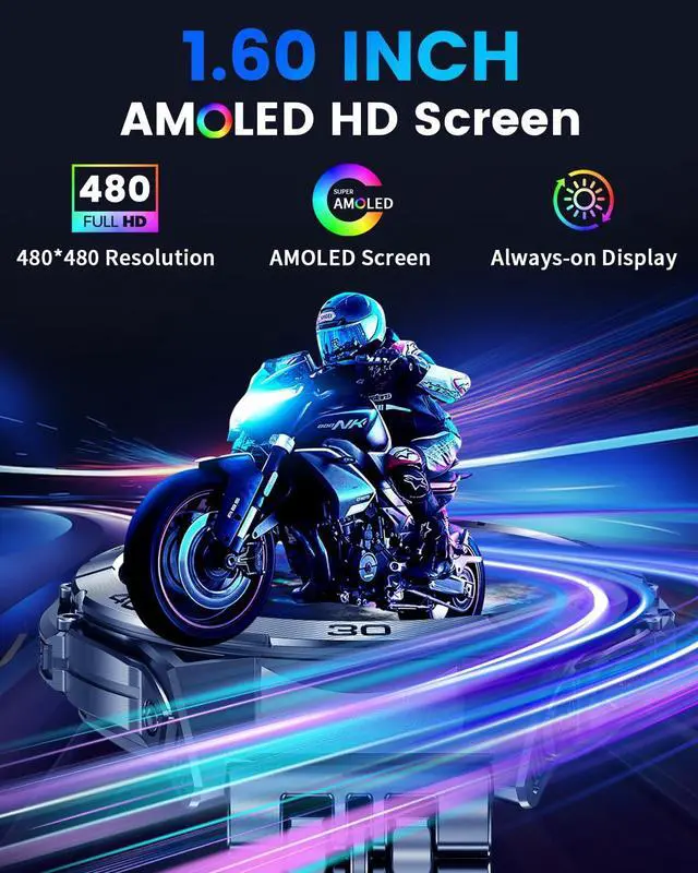 Alt view image 3 of 6 - Military Smart Watches for Men with Bluetooth Call, 1.6" AMOLED Waterproof Smartwatch with Flashlight, 116 Sport Modes, 900mAh Heart Rate/SpO2/Sleep Monitor Fitness Tracker for Android iOS