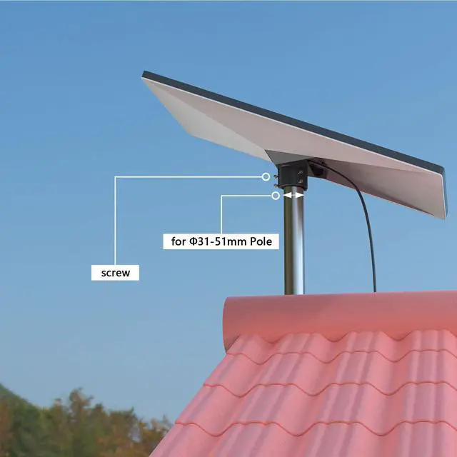 Alt view image 4 of 7 - Starlink Gen 3 Pipe Adapter, Starlink Pole Mount for Starlink Standard Gen 3, Starlink V3 Mount Waterproof Roof Mount Starlink Gen 3 RV Ladder Mount, Wrench Included Easy Installation