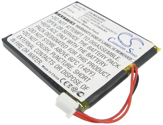 Main image of 2100mAh Li-Polymer Replacement BTPC56067 PC046067H Battery For Universal MX-3000 MX-3000i Remote Control