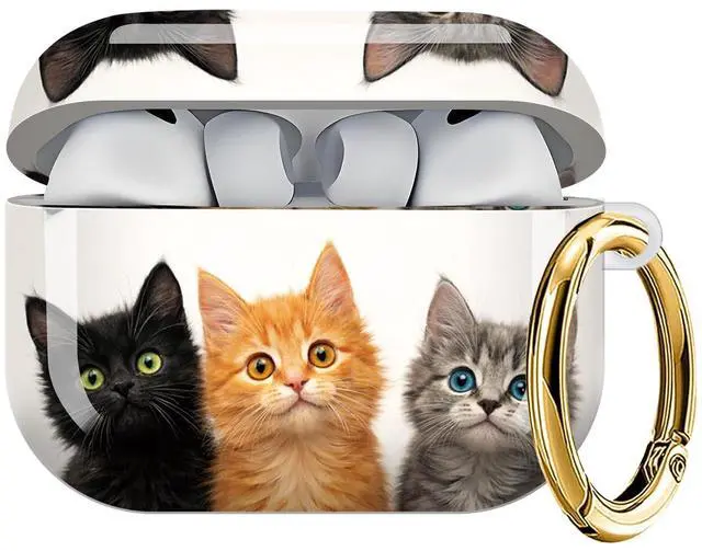 Main image of Case Compatible with AirPod Pro 3 2025, Cute Protective Cover with Keychain for AirPod Pro 3rd Generation, Full Protection Case for Women Girls(Cats with Striking Eyes)