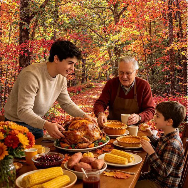 Alt view image 5 of 6 - Fall Backdrops for Photography 8×6ft Autumn Leaves Scene Photo Backdrop | with 100pcs 3.1inch dualcolor artificial maple leaves, Photoshoot Prop Background,Thanksgiving Party Decorations Banner