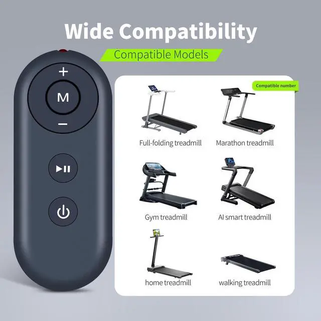 Alt view image 2 of 7 - Replacement Remote for AlRHOT ACTFLAME Under Desk Walking Pad | Easy pairing,Responsive control