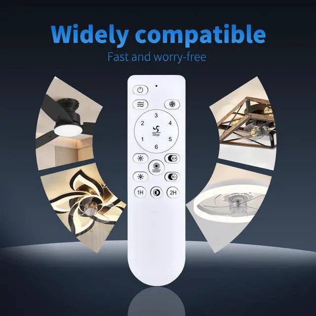 Alt view image 2 of 7 - Replace Remotefor LUDOMIDE/addlon CFL-1212-03 Ceiling Fan with Light | Easy pairing,Responsive control