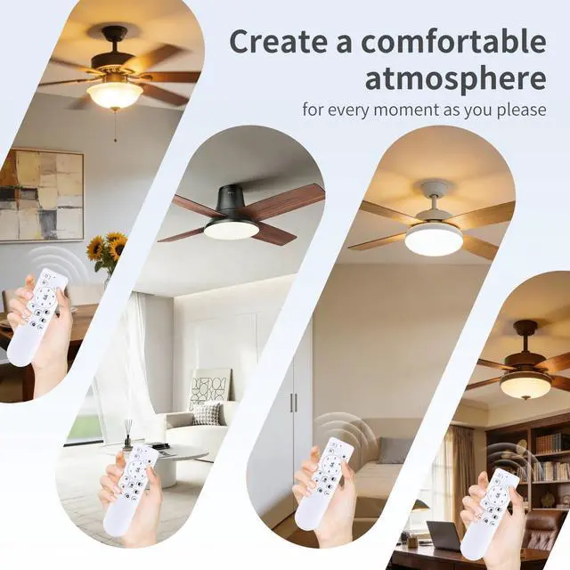 Alt view image 7 of 7 - Replace Remotefor LUDOMIDE/addlon CFL-1212-03 Ceiling Fan with Light | Easy pairing,Responsive control