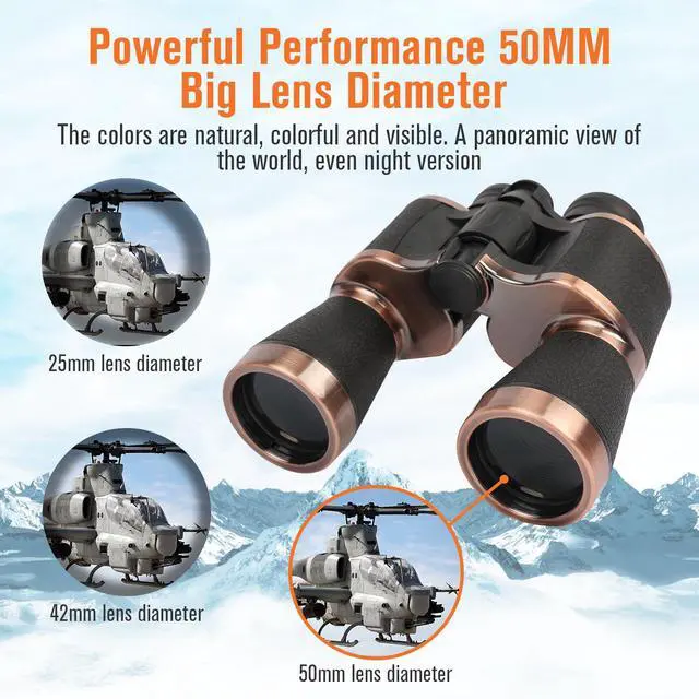 Alt view image 2 of 7 - 20x50 Binoculars for Adults, Binoculars HD High Powered Professionalfor Bird Watching Travel Stargazing Concerts Outdoor Sports-BAK4 Prism FMC Lens,Waterproof, Fogproof with Phone Adapter