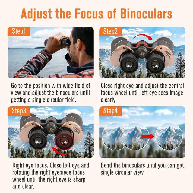 Alt view image 5 of 7 - 20x50 Binoculars for Adults, Binoculars HD High Powered Professionalfor Bird Watching Travel Stargazing Concerts Outdoor Sports-BAK4 Prism FMC Lens,Waterproof, Fogproof with Phone Adapter