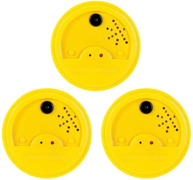 Main image of Talking Tins Voice Recordable Sound Buttons, 20 Seconds Recording, Yellow, Pack of 3. Ideal Dementia Aid for Independent Living and Educational Activities