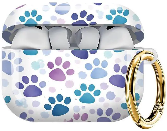Main image of Case Compatible with AirPod Pro 3 2025, Cute Protective Cover with Keychain for AirPod Pro 3rd Generation, Full Protection Case for Women Girls(Colorful Paw)