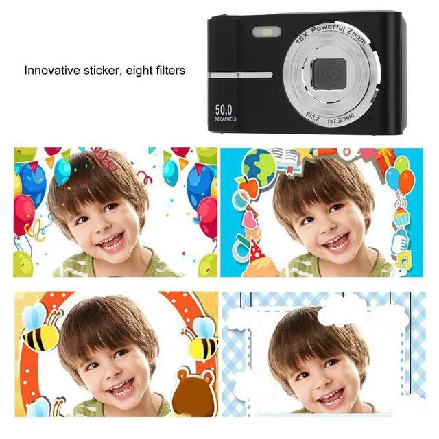 Alt view image 6 of 7 - Digital Camera, Autofocus FHD 1080P 50MP Vlogging Camera with 16X Zoom Portable Compact Small Video Camera for Beginners and Teens