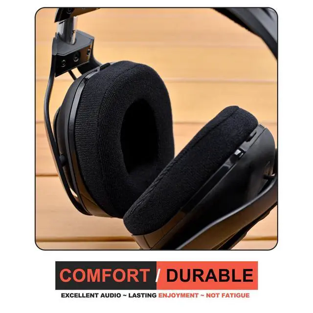 Alt view image 4 of 7 - A50 Replacement Earpads for Astro A50 Gen 4, Gen 5 and A50X Only, Velvet Fabric, Made by, Improved Durability, with Microphone Foam | Black