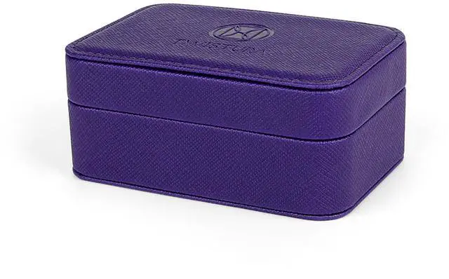 Main image of TWISTURA Lingxi PU Leather Earphone Case, Magnet Portable IEM Storage Bags | Rigid Shell & Stylish Earbuds Accessories Carrying Cases for Travel Commute (Purple)