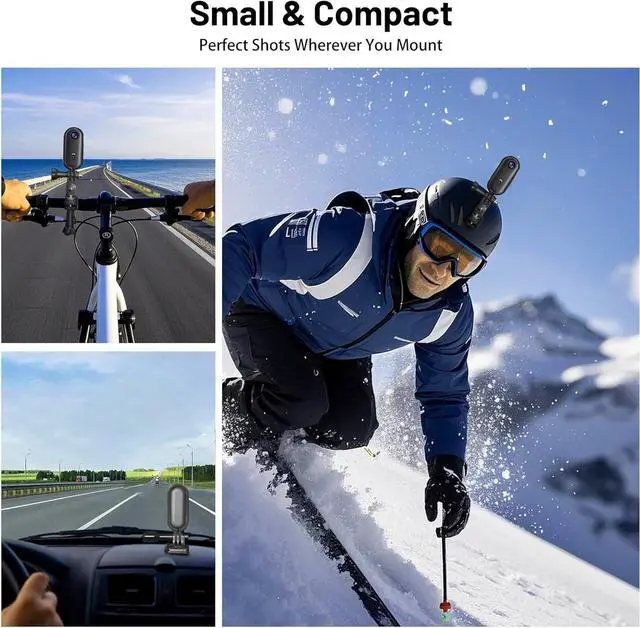 Alt view image 2 of 6 - 1080P Mini Body Camera 128GB - Action Body Cam with Audio & Video- Thumb Hands Free Waterproof Recording Wearable Cameras - for Work Travel Pet Walk Swim (1080P Black,128G)