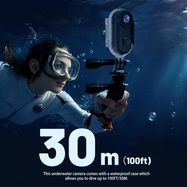 Alt view image 5 of 6 - 1080P Mini Body Camera 128GB - Action Body Cam with Audio & Video- Thumb Hands Free Waterproof Recording Wearable Cameras - for Work Travel Pet Walk Swim (1080P Black,128G)