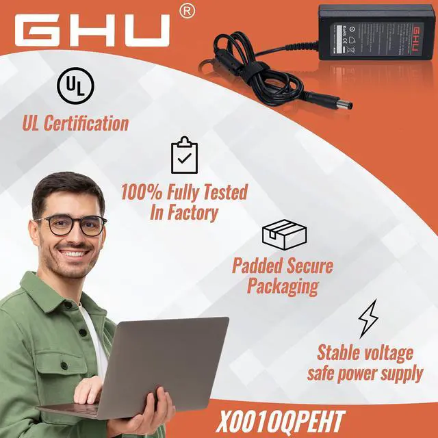 Alt view image 5 of 5 - 65W AC Adapter 7.4mm: Charger for HP Pavilion G4-G7, Probook 430-655, EliteBook 745-850 & Compaq - Compatible with PPP009H, 463958-001 & More