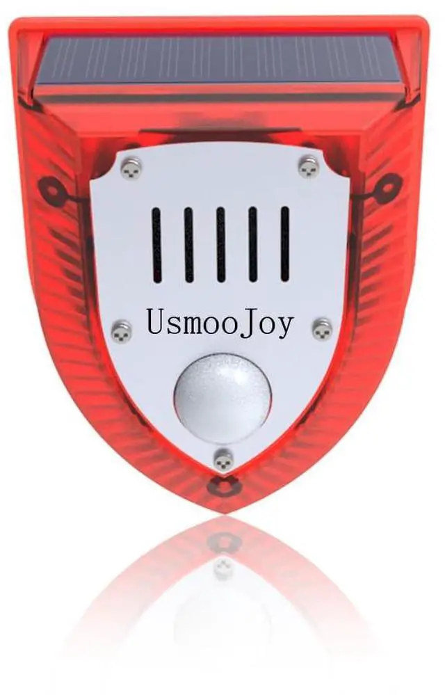 Main image of Solar Security Alarm Lights, 129dB Gunshot Sounds & Dog Barking Sound & Light Strobe Light Warning Lamp for Outdoor Farm Barn