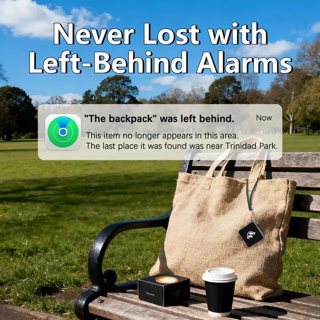 Alt view image 5 of 7 - Ultra-Mini Air Tag Rechargeable Key Finder (iOS Only) Smart Bluetooth GPS Tracker for Keys, Luggage, Backpack Works with Apple Find My (Apple MFi Certified) IP65 Waterproof -1 Pcs (Nice Day)