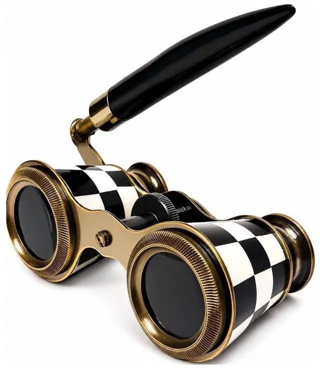 Main image of Opera Glasses Binoculars for Adults Women - 2.5X Mother of Pearl Solid Brass Theater Binoculars with Handle - Vintage Opera Glass for Ballet Kentucky Derby Concerts Pocket Size Gift