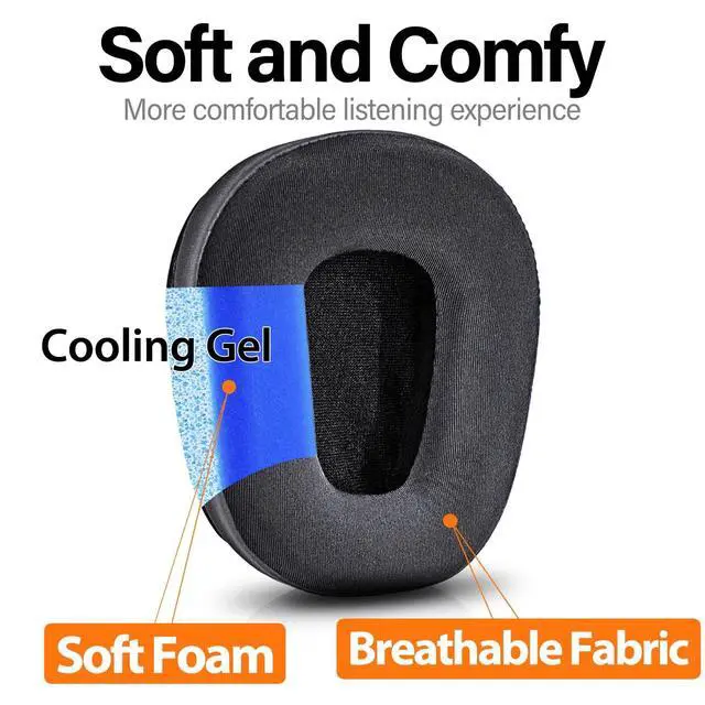 Alt view image 3 of 7 - B450-XT B550-XT Kit Replacement Ear Pads Cushion Compatible with B450-XT B550XT Headset I B450 B550 XT Accessories (Cooling Gel)