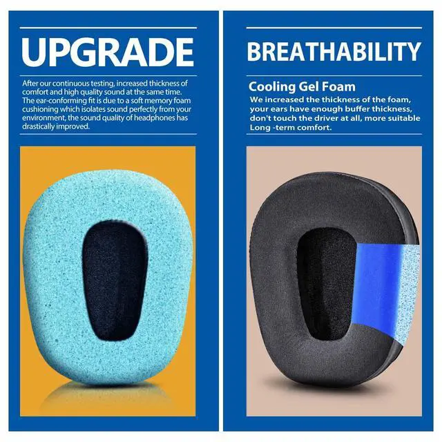 Alt view image 2 of 7 - B450-XT B550-XT Kit Replacement Ear Pads Cushion Compatible with B450-XT B550XT Headset I B450 B550 XT Accessories (Cooling Gel)