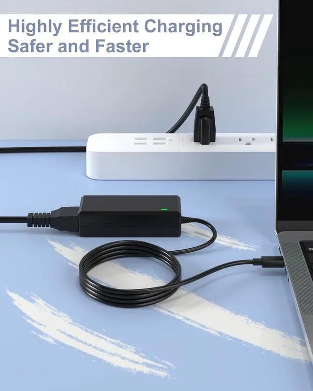 Alt view image 4 of 6 - PD 65W Fast USB C Laptop Charger Compatible with LG Gram Laptop 17" 16" 15" 14" Series Power Adapter