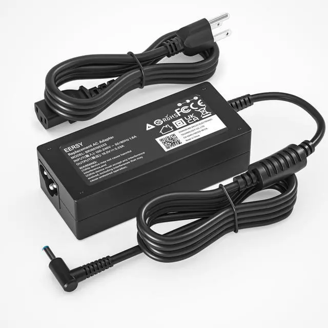 Main image of 65W Laptop Charger for HP Elitebook ProBook Pavilion x360 14 15 17 Laptop | Smart Blue Tip Power Adapter 440 450 650 745 820 830 840 845 850 G6 G5 G8 G7 G4s G4 G3 710412-001 741727-001 721092-001