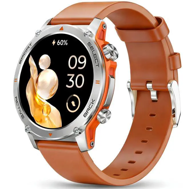 Main image of Smart Watch, 1.43''AMOLED 45mm Military Smartwatch Men Women Answer/Make Call, Digital Fitness Watch, 110+ Sports, Blood Pressure, Heart Rate, Stress Monitor Sports Watch for Android or iOS