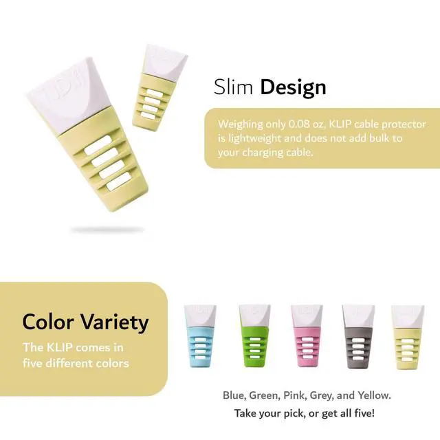 Alt view image 6 of 7 - [Klip 4Pcs Snap On Charging Cable Cord Saver Protector Compatible with MacBook Magsafe 2 Power Adapter - Pink & Yellow