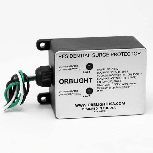 Main image of Whole House Surge Protector, 260kA SPD for 120/240V Electrical Panels, Type 2, IP67, LED Indicator