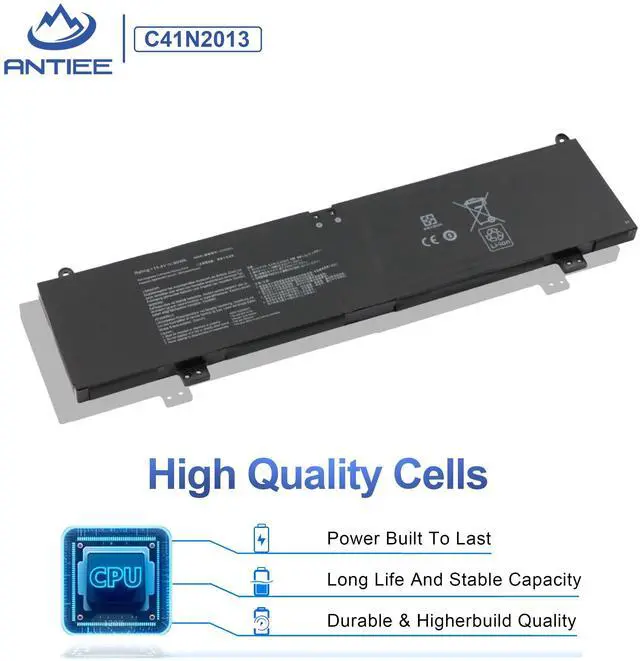 Alt view image 4 of 4 - 90Wh C41N2013 C41N2013-1 Laptop Battery for Asus ROG Strix Scar 15 G533 | Scar17 G733 G17 G713 G15 G513 Zephyrus M16 GU603 G15 GA503 TUF Gaming F15 FX507 A17 FA707 Series 15.4V 5845mAh