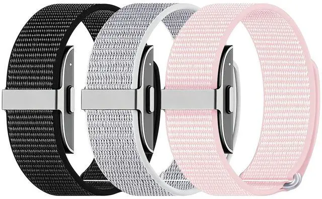 Main image of 3 Pack Nylon Loop Sport Bands Compatible with Hume Band,Breathable Adjustable Replacement Wristband For Fitness Tracker Men Women