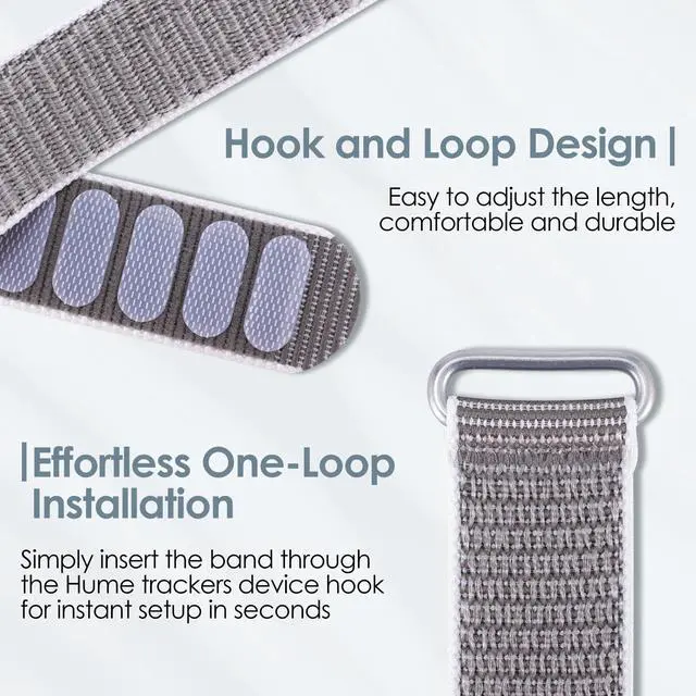 Alt view image 2 of 7 - 3 Pack Nylon Loop Sport Bands Compatible with Hume Band,Breathable Adjustable Replacement Wristband For Fitness Tracker Men Women