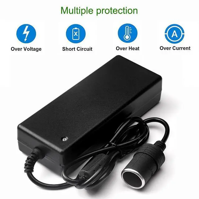 Alt view image 3 of 6 - AC to DC Converter 100V-240V to 12V/10A 120W Cigarette Lighter Socket Power Supply Adapter Car Cigarette Lighter Socket for Car Cooler Warmer Air Compressor Car Refrigerator Car Vacuum Cleaner etc