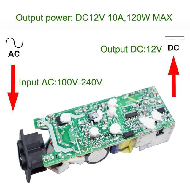 Alt view image 4 of 6 - AC to DC Converter 100V-240V to 12V/10A 120W Cigarette Lighter Socket Power Supply Adapter Car Cigarette Lighter Socket for Car Cooler Warmer Air Compressor Car Refrigerator Car Vacuum Cleaner etc