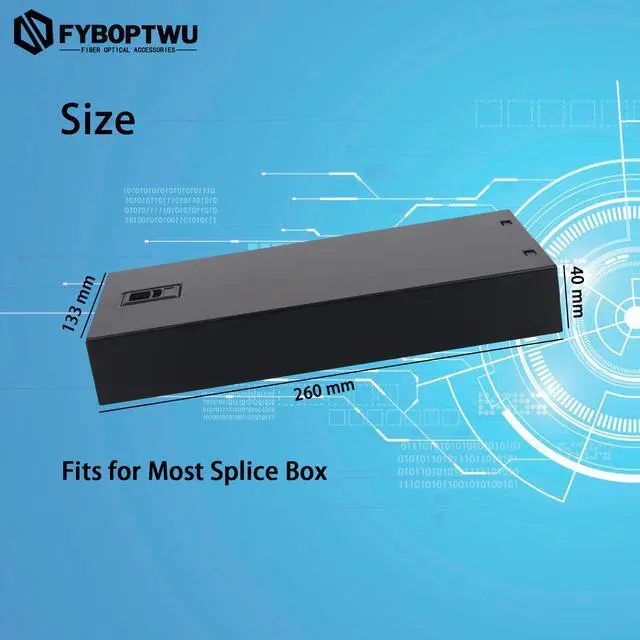 Alt view image 5 of 6 - 12-core LC/UPC singlemode wall Mount Enclosure kit | LC/UPC Wall Box Kit with 6 duplex couplers & pigtails. For FTTH and network distribution. Complete set