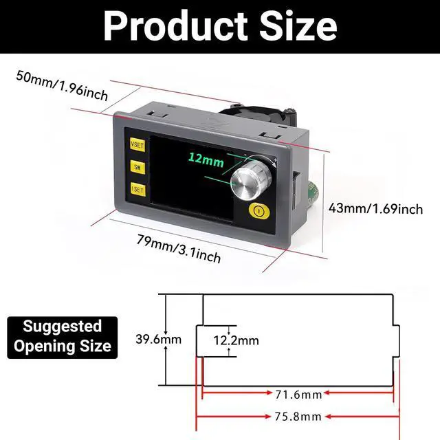 Alt view image 6 of 6 - DC Buck Boost Converter 6-36V to 0-36V Adjustable 150W Power Supply Module with Digital Display Voltage Regulator for DIY, Solar, Car