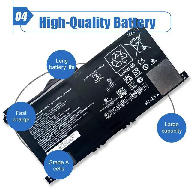Alt view image 5 of 6 - 66.52Wh WF04XL Laptop Battery Replace for HP Envy 13" X360 13-BF0000 13-BF0000CI 13-BF0000NC 13-BF0000NX 13-BF0024NA 13-BF0011NA 13-BF0123NW 13-BF0977ND Series HSTNN-OB2Y M89926-1D1