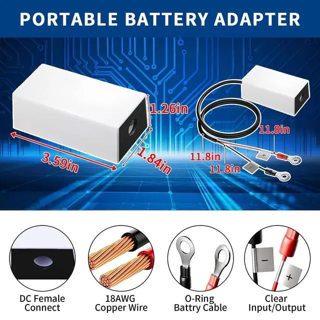 Alt view image 7 of 7 - Starlink Mini 12V Battery Adapter for Truck, RV, Marine | Starlink Mini Step Up Converter 12V-24V to 36V with DC Female Power Cable, StarlinkMini Power Supply for Camping &Off-Grid