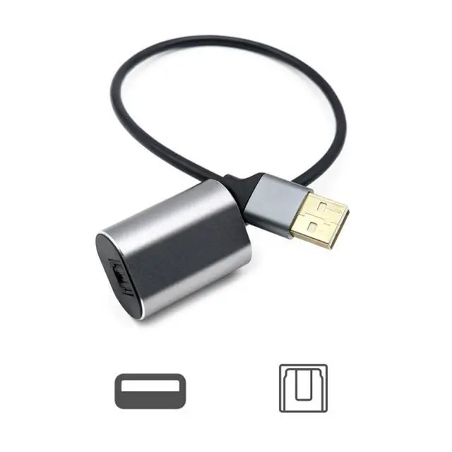 Alt view image 6 of 6 - USB-A to Toslink Optical Audio Adapter Cable | SPDIF Digital Audio Converter for PC, Laptop, Home Theater, Soundbar, DAC, AV Receiver - Plug and Play, No Driver Required