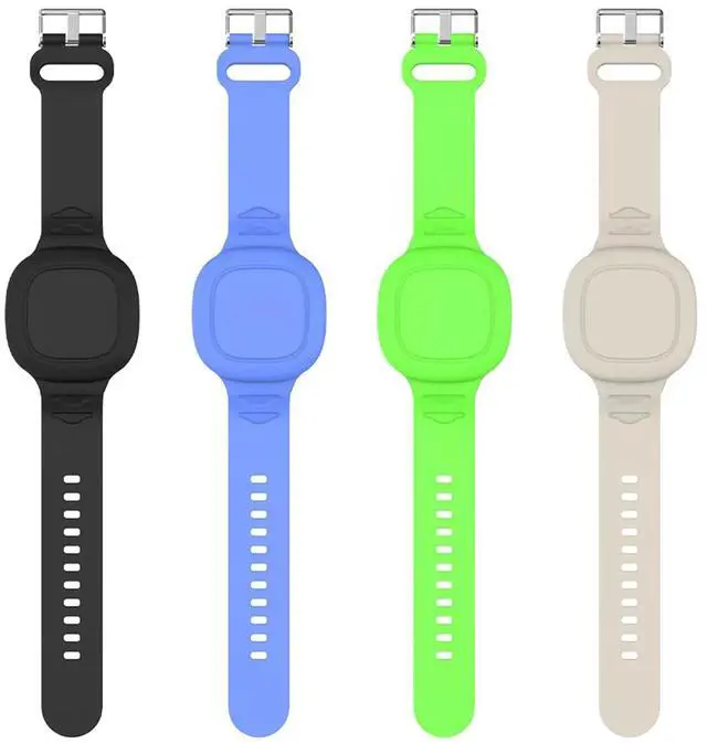 Main image of 4 Packs Waterproof Bracelet for Tile Mate 2022, Soft Silicone Wristband Holder Full Case Cover (Black+Blue+Green+Beige)