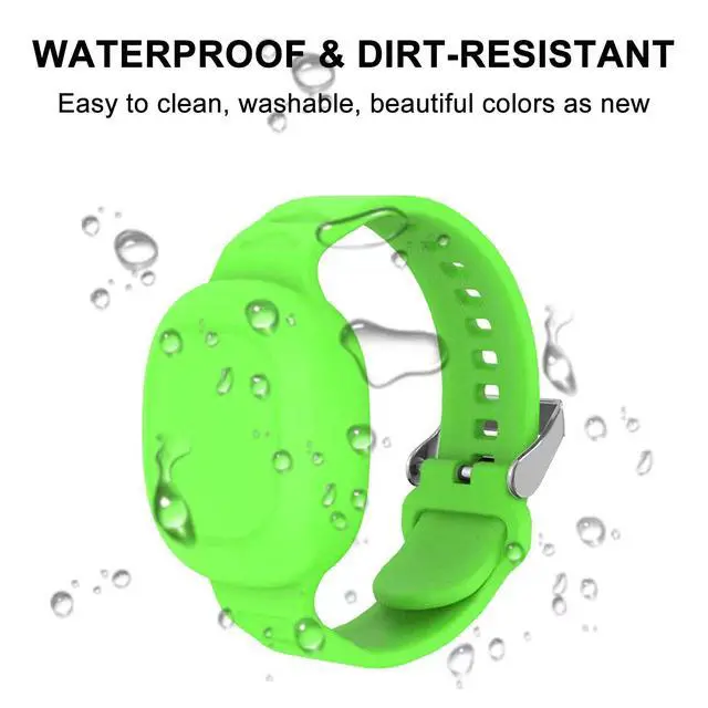 Alt view image 5 of 6 - 4 Packs Waterproof Bracelet for Tile Mate 2022, Soft Silicone Wristband Holder Full Case Cover (Black+Blue+Green+Beige)