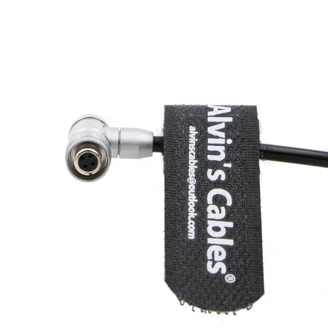 Alt view image 5 of 6 - PORTKEYS BM5 BM7 Monitor Right Angle Power Cable 4 Pin Female to D-TAP Male Coiled Power Cord