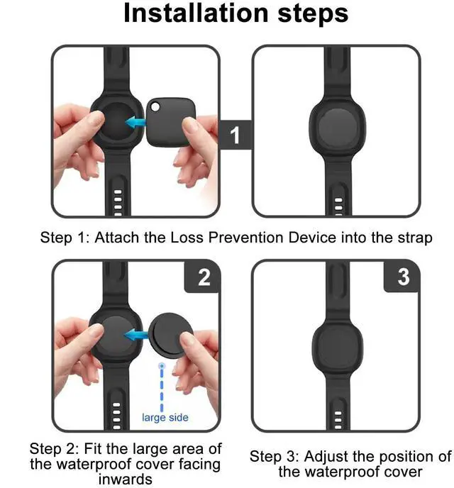 Alt view image 4 of 6 - 4 Packs Waterproof Bracelet for Tile Mate 2022, Soft Silicone Wristband Holder Full Case Cover (Black+Blue+Green+Beige)