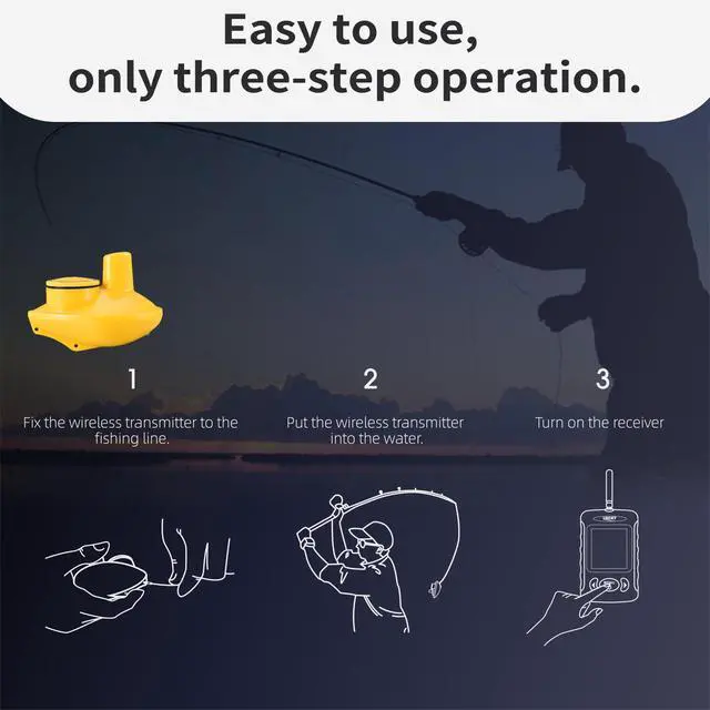 Alt view image 6 of 7 - Wireless Water Depth Fish Finder FFW718 | Kayak Portable Fish Finders Sonar Sensor LCD Dispaly Boat Fishfinder for Shore Kayaks Fishing